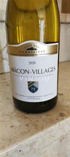 Bourgogne Mâcon och Mâcon-Villages SCV Lugny L'Aurore Club des Sommeliers 2020