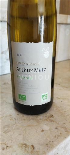 Vin Blanc sec Sylvaner Arthur Metz 2020 France Alsace Vin de France Grand Cru