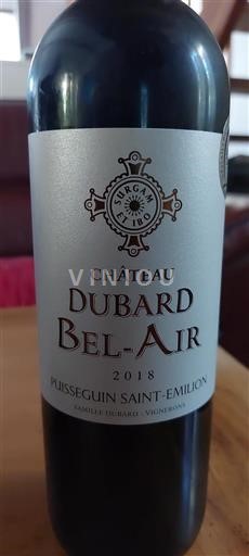 Bordeaux Puisseguin-Saint-Émilion Château Dubard Bel-Air 2018
