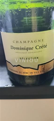 Champaña Champán Dominique Crété Sélection Sin añada