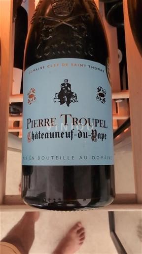 Vin Rouge sec Pierre Troupel Domaine Clef de Saint Thomas 2019 France Vallée du Rhône Châteauneuf-du-pape AOC