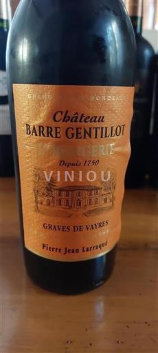 Bordeaux Graves-de-vayres Château Barre Gentillot L'Orangerie 2018