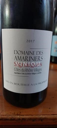 Thung lũng Rhône Côtes-du-rhône-villages Domaine Des Amariniers Signargues 2017