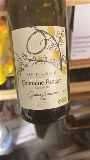 Alsace Grand Cru Domaine Burger Steinseltz 2015