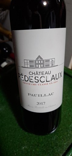 Bordeaux Pauillac Grand Cru Château Pédesclaux 2017