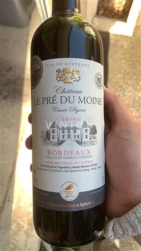 Bordeaux Château Le Pré du Moine Peyrou 2019
