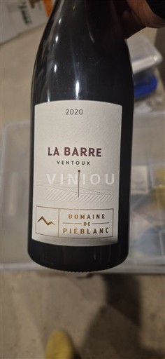Valle del Ródano Ventoux Domaine Piéblanc La barre 2020