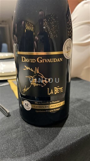 Thung lũng Rhône Côtes-du-rhône David Givaudan La Bête Không niên vụ
