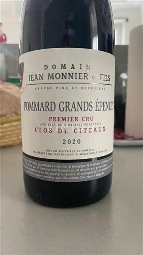 Burgundija Pommard Premier Cru Domaine Jean Monnier & Fils Clos de Citeaux 2020