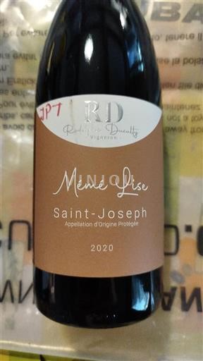 Vallée du Rhône Saint-Joseph Rodolphe Daucé Mémé Lise 2020