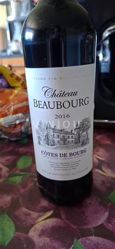 Bordeaux Côtes-de-bourg Château Beaubourg 2016