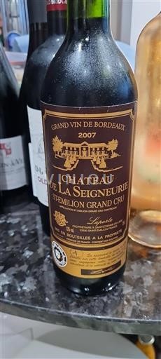 Bordeaux Saint-Émilion Grand Cru Grand Cru Château La Seigneurie 2007