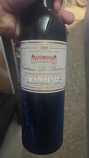 Bordeaux Premières-Côtes-de-Bordeaux Château La Bertrande 2003