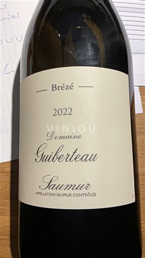 Vallée de la Loire Saumur Domaine Guiberteau Brézé 2022
