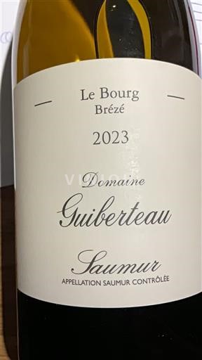 Vin Blanc sec Le Bourg Brézé Domaine Guiberteau 2023 France Vallée de la Loire Saumur AOC