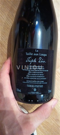 Vallée de la Loire Montlouis-sur-loire Domaine La Taille aux Loups Triple Zéro Non Millésimé