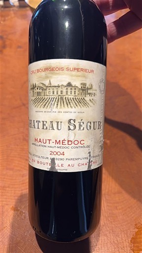 Bordeaux Haut-Médoc Château Ségur 2004
