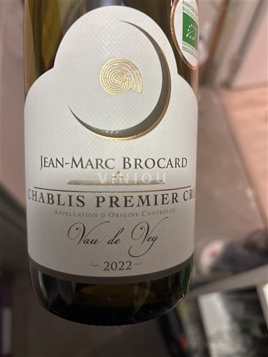 Burgundsko Chablis Premier Cru Jean-Marc Brocard Vau de Vey 2022