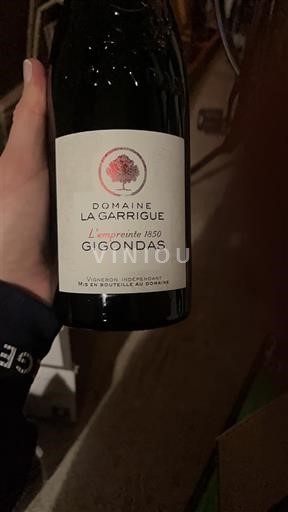 Rhônen laakso Gigondas Domaine La Garrigue L'empreinte 1850 2022