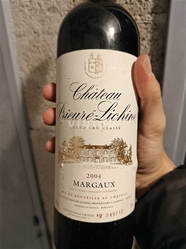 Burdeos Margaux Grand Cru Château Prieuré-Lichine 2004