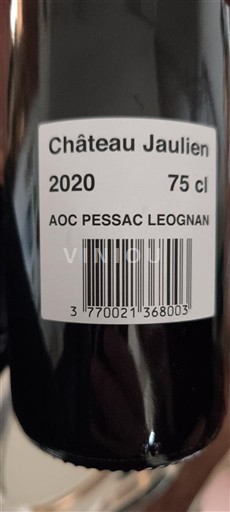 Bordeaux Pessac-Léognan Château Jaulien 2020
