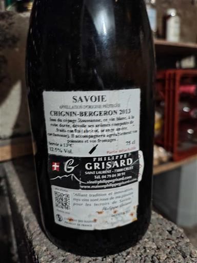 Savoie và Bugey Chignin-Bergeron Philippe Grisard 2013