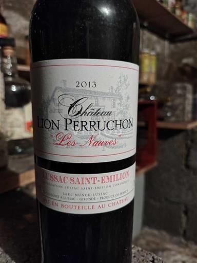 Bordeaux Lussac-saint-émilion Château Lion Perruchon Les Nauves 2013