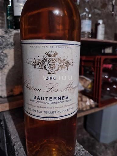 Bordeaux Sauternes Château Les Mingets 2002