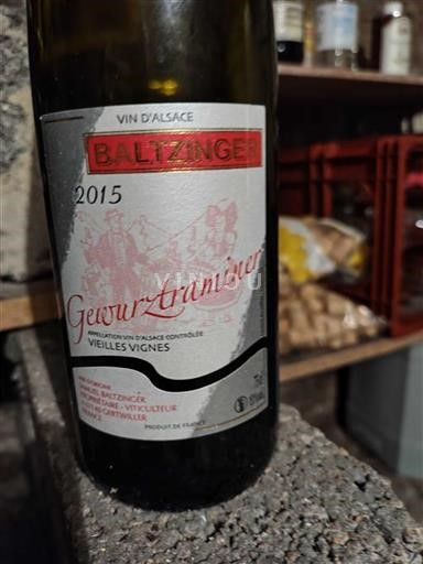 Alsace Grand Cru Baltzinger Vieilles Vignes 2015