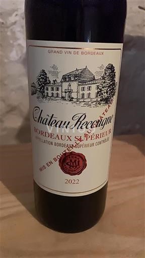 Vins Bordeaux supérieur Château Recougne - 2022 - Avis, conseil