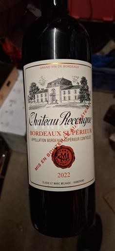Bordeaux Bordeaux Supérieur Château Recougne 2022