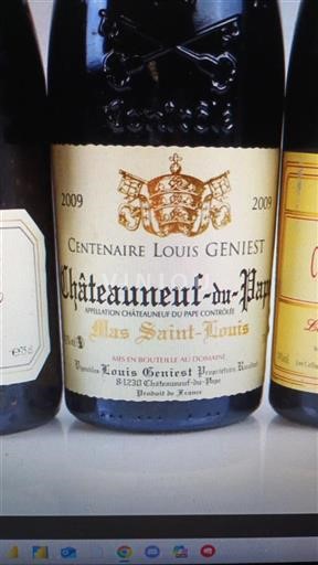Rhône-dalen Châteauneuf-du-Pape Mas Saint-Louis Centenaire Louis Geniest 2009