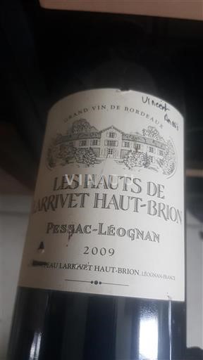 Bordeaux Pessac-Léognan Château Larrivet Haut-Brion Les Hauts de Larrivet Haut-Brion 2009