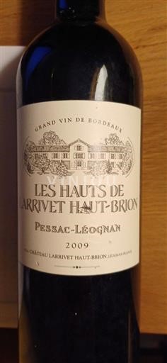 Burdeos Pessac-Léognan Château Larrivet Haut-Brion Les Hauts de Larrivet Haut-Brion 2009
