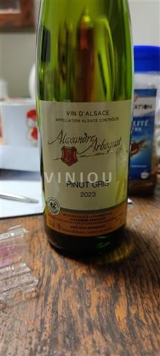 Alsace Alexandre Arbogast Pinot Gris 2023