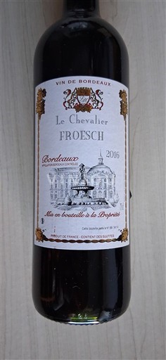 Bordeaux Le Chevalier Froesch 2016