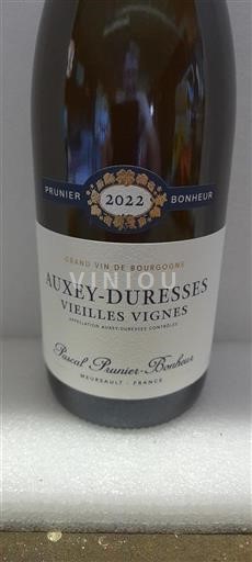 Borgoña Auxey-duresses Pascal Prunier-Bonheur Vieilles Vignes 2022