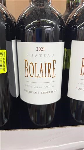 Bordeaux Bordeaux supérieur Bolaire 2021
