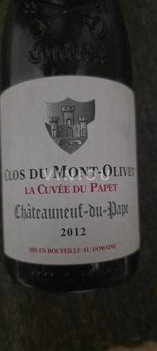 Rhônen laakso Châteauneuf-du-Pape Clos du Mont-Olivet La du Papet 2012