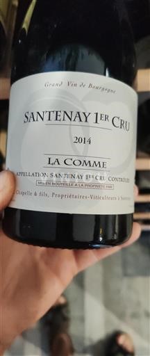 Bourgogne Santenay Premier Cru Chapelle & fils La Comme 2014