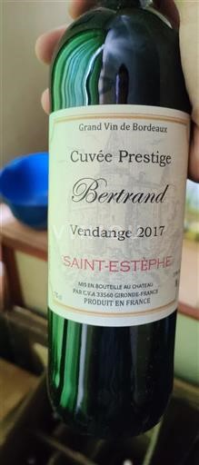 Burdeos Saint-Estèphe Cuvée Prestige Bertrand 2017