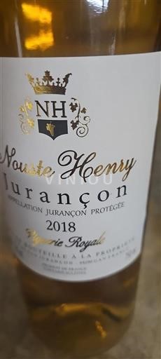 Sudoeste Jurançon Nouste Henry Vignerie Royale 2018