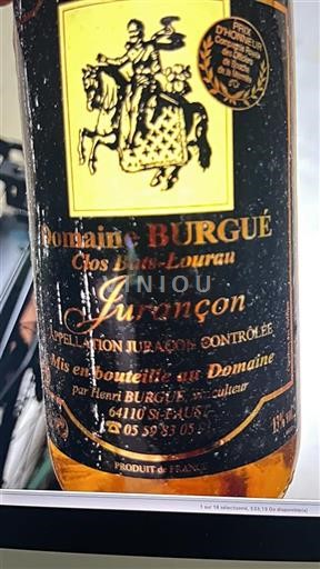 Sud-Ovest Jurançon Domaine BURGUÉ Clos Bats-Lourau Senza annata