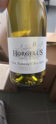 Vin Blanc sec Gros-Manseng & Sauvignon Domaine Horgelus 2024 France Sud-Ouest Côtes de Gascogne IGP