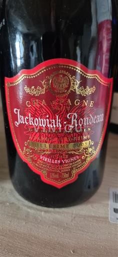 Champaña Champán Jackowiak-Rondeau Vieilles Vignes 2005