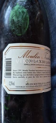 Valle del Loira Coteaux-du-Layon Moulin Touchais 1979