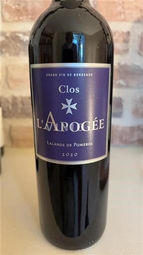 Bordéus Lalande-de-Pomerol Clos L'Apogée 2020