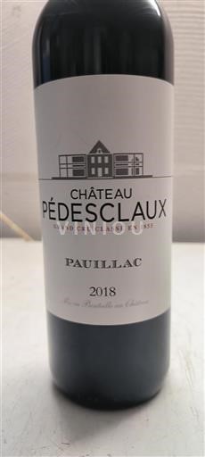 Bordeaux Pauillac Grand Cru Classé Château Pédesclaux 2018