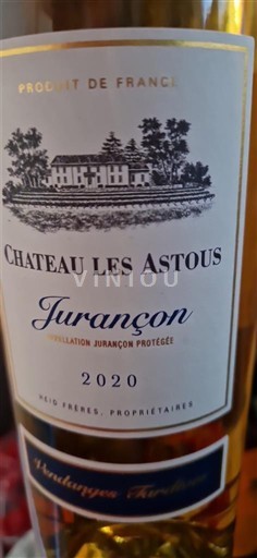 Sudoeste Jurançon Château Les Astous Vendanges Tardives 2020