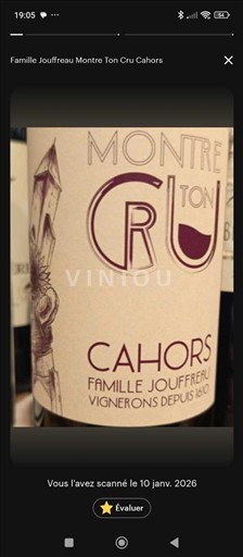 Tây Nam Cahors Famille Jouffreau Montre Ton Cru Không niên vụ